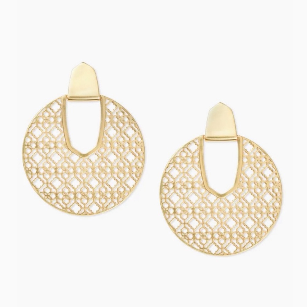 Kendra Scott Diane Filigree Gold Earrings